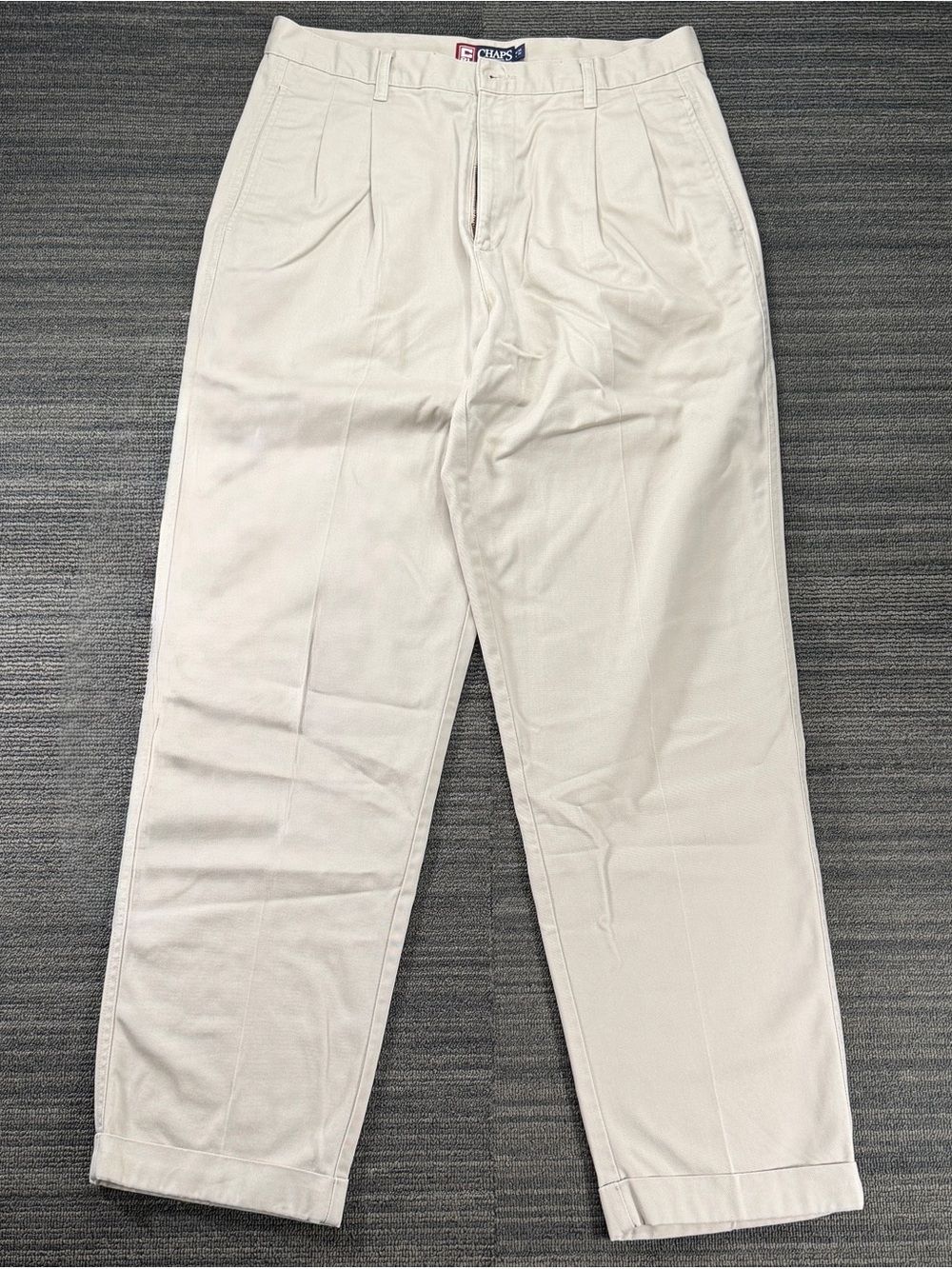 Chaps Ralph Lauren Pleated Khaki Chinos W34 L32